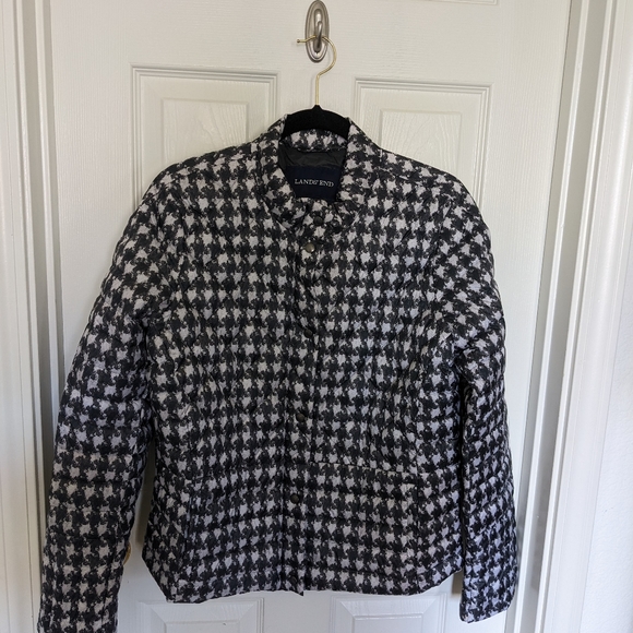 Lands End Down Houndstoot Puff Jacket. - Picture 2 of 6